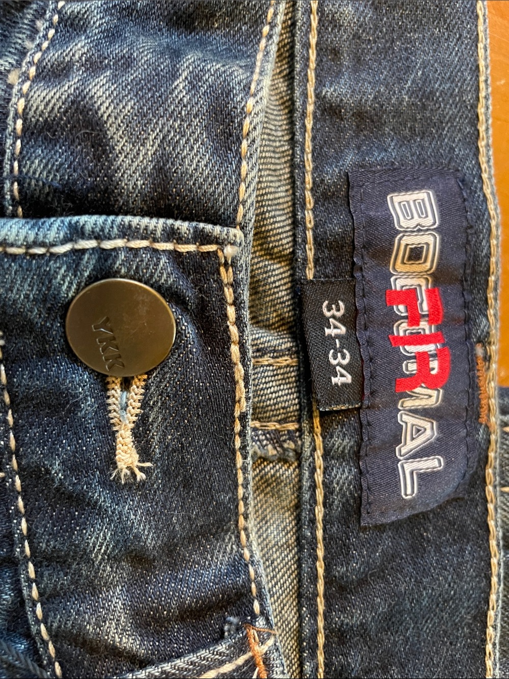 BOCOMAL Dark Blue Relaxed Men’s Jeans - Picture 3 of 3